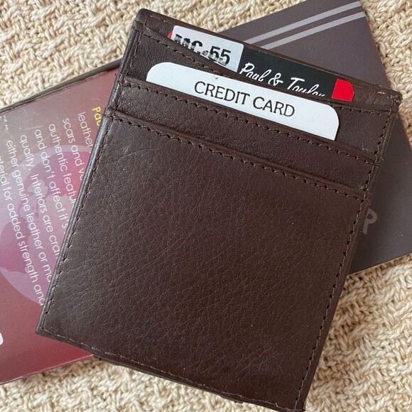 Paul‎ & Taylor Leather Money Clip Wallet - Picture 1 of 6
